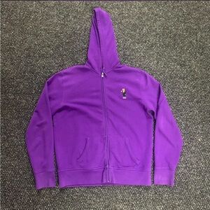 Polo Ralph Lauren Martini Bear Purple Zip Up Hoodie Large